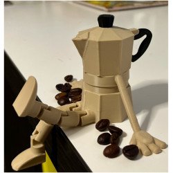 Figurine cafetière italienne 3D déco originale moka