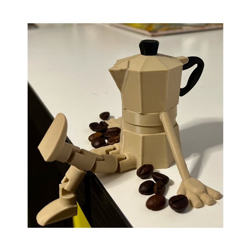 Figurine cafetière italienne 3D déco originale moka